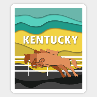 Kentucky Horses Raicing Design Magnet